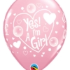 11" Yes I'm A Girl Baby Balloon