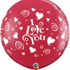3' I Love You Swirling Hearts Balloon