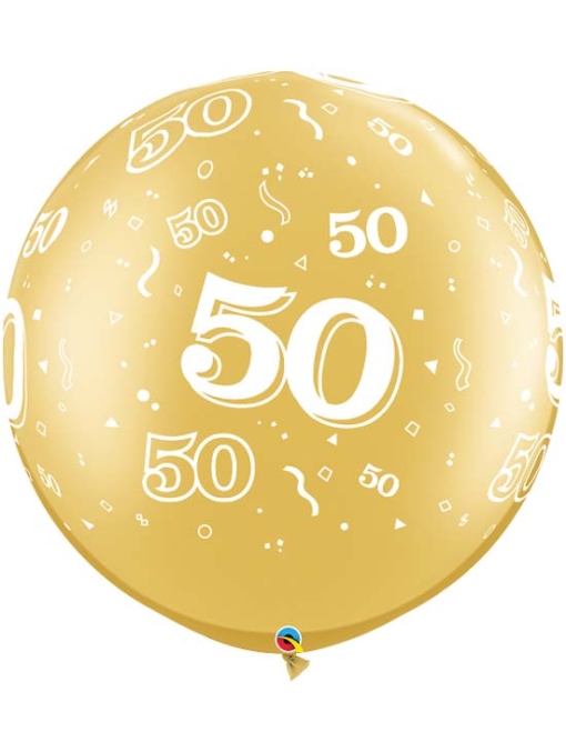 30" 50 A Round Anniversary Balloon