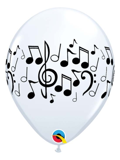 11" Music Notes Latex Balloons