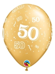 11" 50 A Round Anniversary Balloon