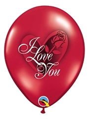 11" I Love You Red Rose Balloon