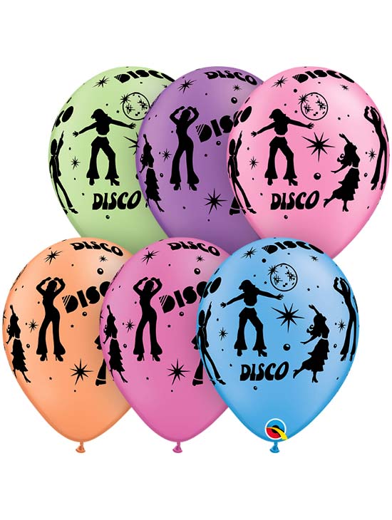 11 Disco Music Balloons , Helium / Air , Q37450 - MF