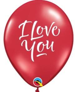 11" I Love You Script Modern Balloon