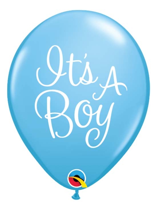 11" It's A Boy Classy Script Baby Balloon