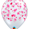 11" Red & Pink Hearts Balloon