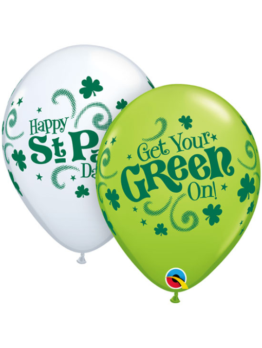 11" St. Patrick's Day Get Your Green On Balloons