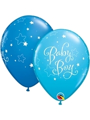 11" Baby Boy Stars Balloon