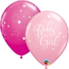 11" Baby Girl Stars Balloon