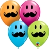 5" Smile Face Mustache Balloons