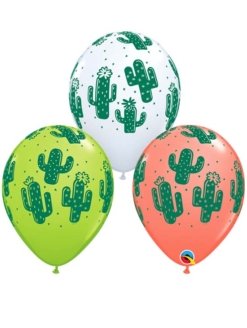 11" Cactuses Fiesta Balloons