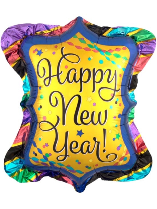 27" Happy New Year Ruffle Frame Balloon