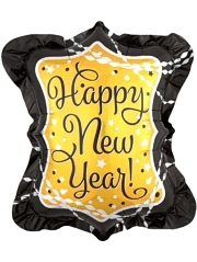 27" New Year Stramer & Sparkle Balloon