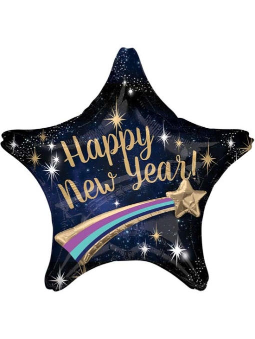 28" Happy New Year Shooting Star Balloon