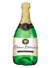 36" Bubbly Champagne Bottle Balloon