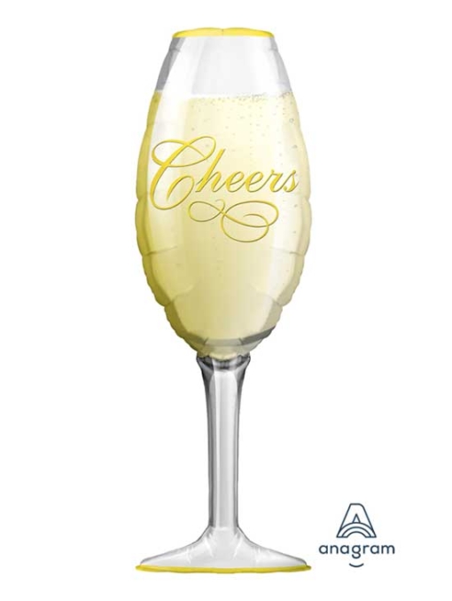 36" Champagne Glass New Year Balloon