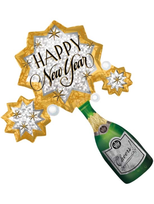 32" New Year Champagne Burst Balloon