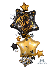 67 Happy New Year Star Stacker Balloon