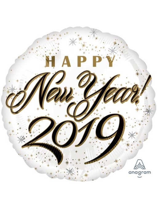 17" Happy New Years 2019 Balloon