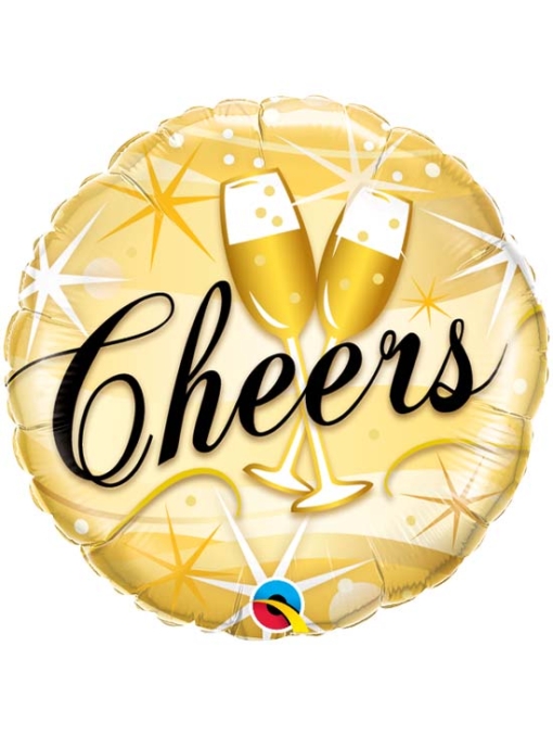 18" Cheers Starbursts Happy New Years Balloon