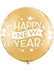 30" Gold Confetti Dots New Year Balloon