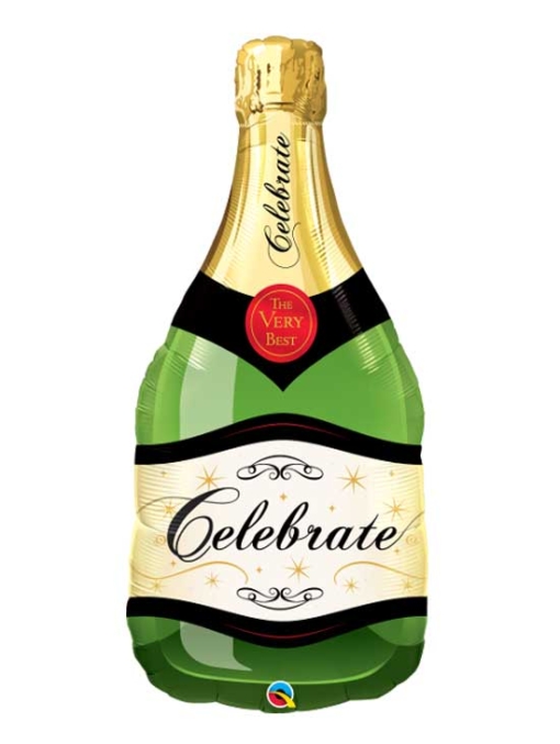 39" Champagne Bottle Congratulation Balloon