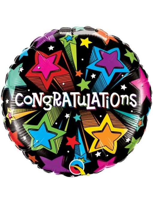 18" Congratulation Shooting Stars Balloon