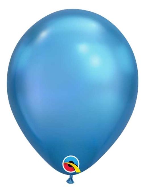 11" Qualatex Chrome Blue Latex Balloon
