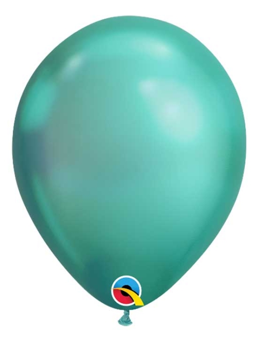 11" Qualatex Chrome Green Latex Balloon