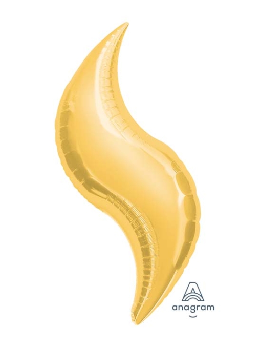 36" Gold Curve Shape Balloon