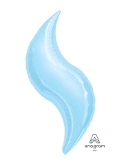 36" Light Blue Curve Shape Balloon