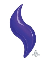 36" Purple Curve Shape Balloon