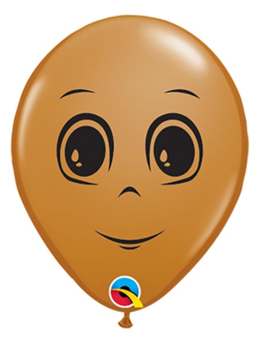 5" Brown Masculine Face Balloon 100 Count