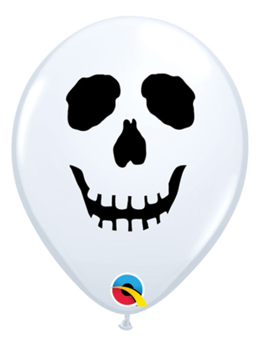 5" Skull Face Balloon 100 Count