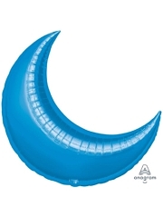 Anagram 26" Blue Crescent Moon Shape Balloon 1 Count