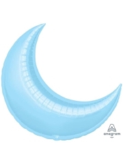 Anagram 26" Pastel Blue Crescent Moon Shape Balloon 1 Count