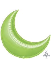 Anagram 26" Lime Crescent Moon Shape Balloon 1 Count