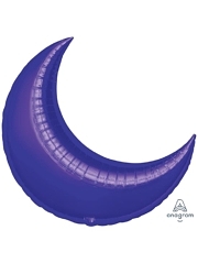 Anagram 26" Purple Crescent Moon Shape Balloon 1 Count