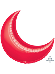 Anagram 26" Red Crescent Moon Shape Balloon 1 Count