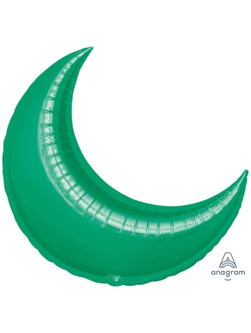 Anagram 26" Green Crescent Moon Shape Balloon 1 Count