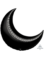 Anagram 26" Black Crescent Moon Shape Balloon 1 Count
