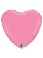 Qualatex 18" Rose Foil Heart Shape Decorator Balloon