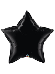36" Qualatex Black Foil Star Shape Balloon 1 Count