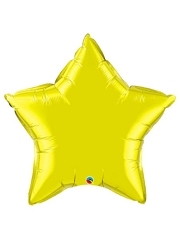 36" Qualatex Citrine Yellow Foil Star Shape Balloon 1 Count