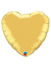 Qualatex 18" Gold Foil Heart Shape Decorator Balloon