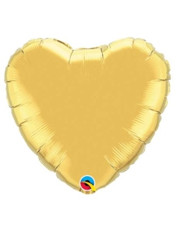 Qualatex 18" Gold Foil Heart Shape Decorator Balloon