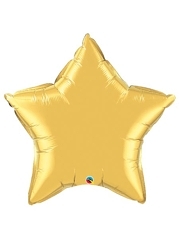 36" Qualatex Gold Foil Star Shape Balloon 1 Count