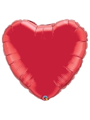36" Foil Ruby Red Heart Shape Balloon